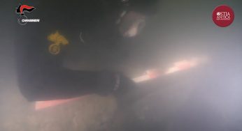 Tre colonne romane scoperte sul letto del Tevere: l’intervento dei sub