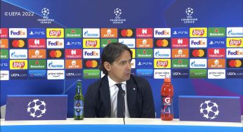 Champions League, Inzaghi: “Per 75 minuti avremmo meritato la vittoria”