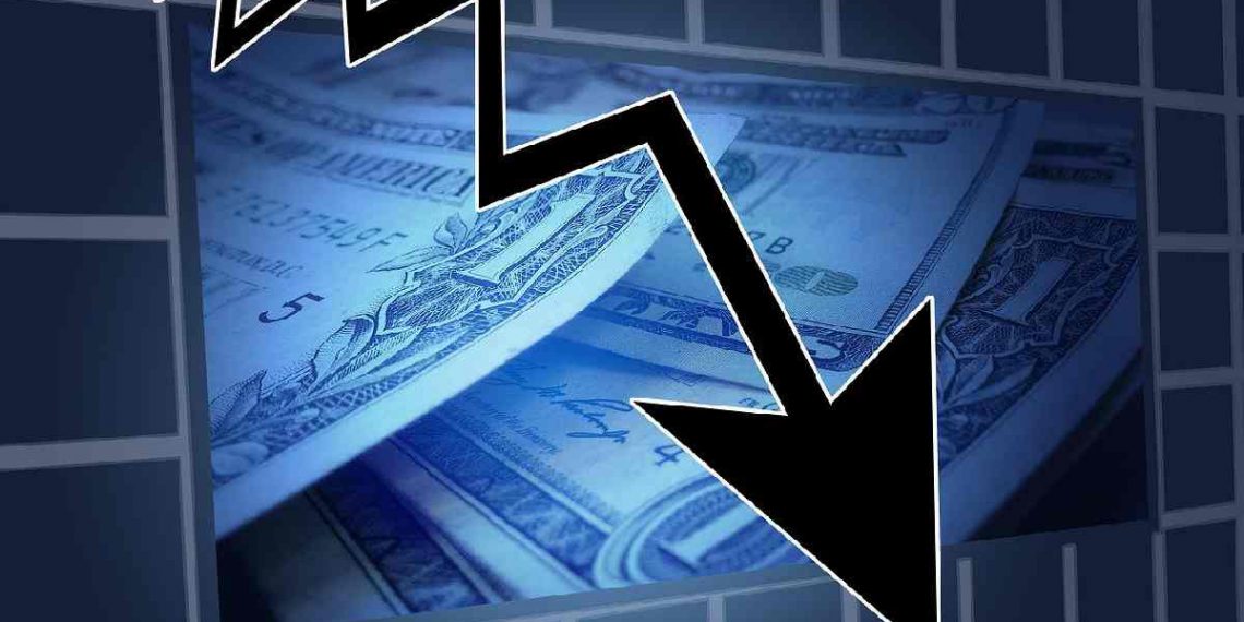 Rappresentazione dell'andamento negativo dei mercati