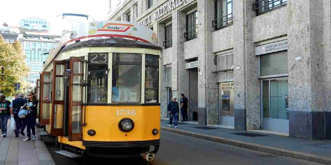 Un tram a Milano